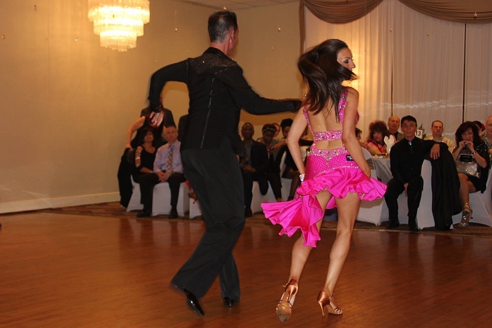 Barney and Jeanine ballroom dancing
